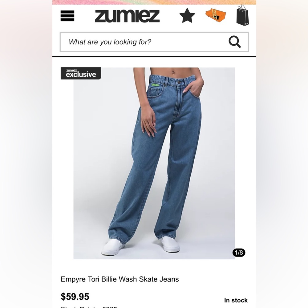 Empyre Tori skate jeans medium wash